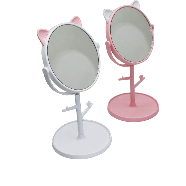 6&amp;quot; - PLASTİK YUVARLAK - KULAKLI ORGANİZERLİ - TAKI ASKILI MAKYAJ AYNASI (K0)