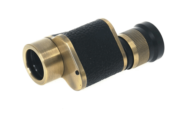 6x24  Baıgısh, Askeri Tarzi Pirinç Ve Deri Kaplamalı, Deri Çantalı Monocular Dürbün Sarı - Görsel 2