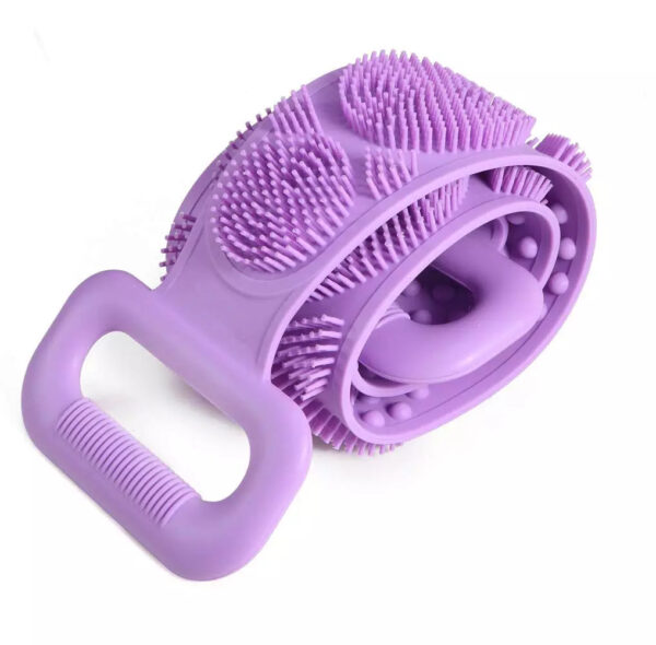 70 cm Çift Taraflı Sırt Kesesi -Silikon Duş Kesesi - Peeling Banyo Kesesi (K0) - Görsel 2