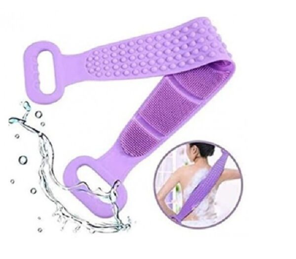 70 cm Çift Taraflı Sırt Kesesi -Silikon Duş Kesesi - Peeling Banyo Kesesi (K0) - Görsel 5