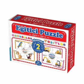Çocuk 7196 Eğitici Çark Puzzle Hayvanlar Ve Taşıtlar -Dıytoy