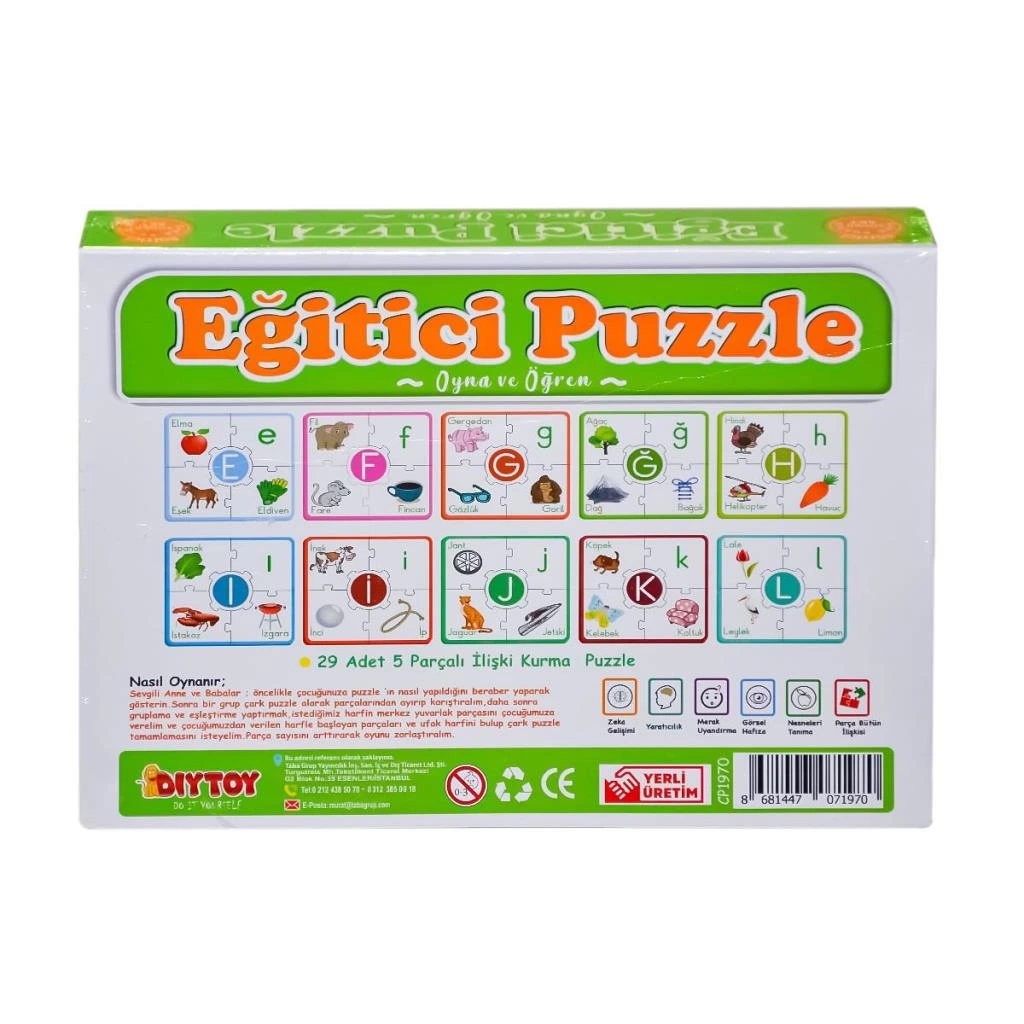 Çocuk 7197 Çark Puzzle Alfabe -Dıytoy - Görsel 2