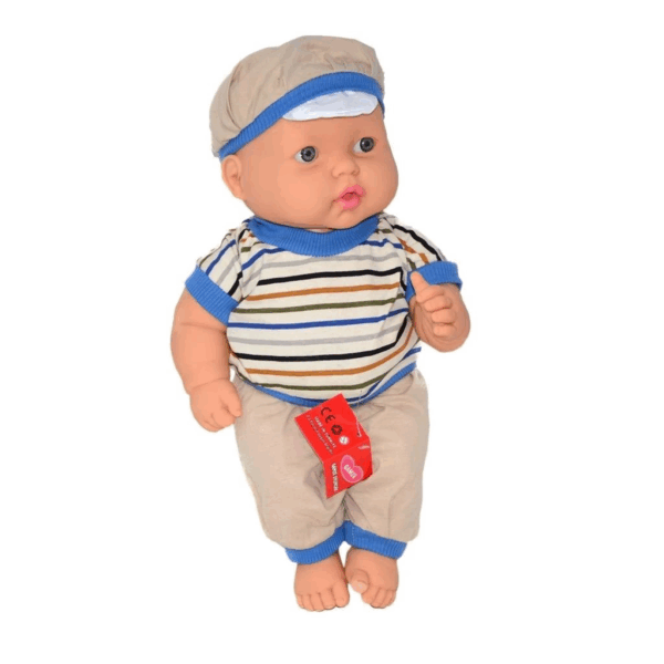 Çocuk 7256 Gamze, Konuşan, Tombul, Kel Erkek Bebek / 40 cm - Görsel 5