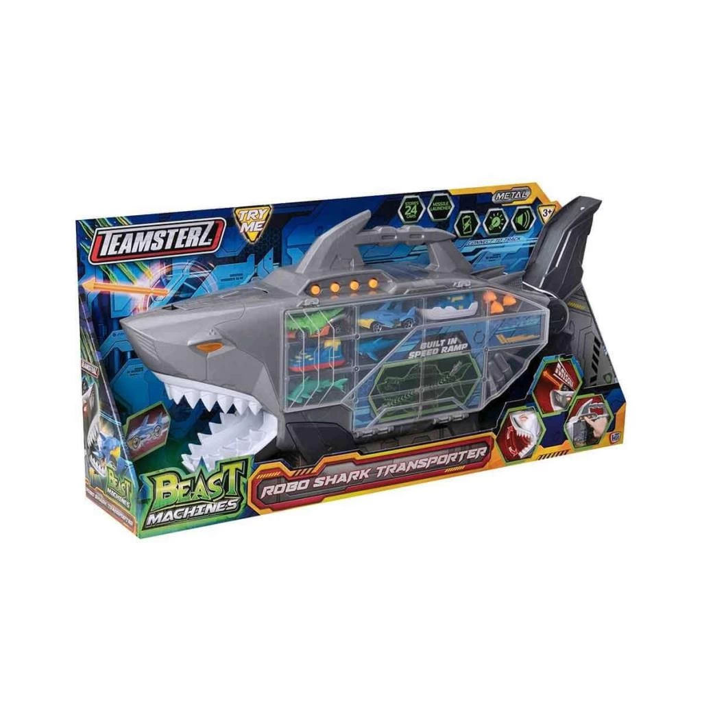 74461 Teamsterz Beast Machines Robo Shark Çantalı Transporter -Sunman - Görsel 3
