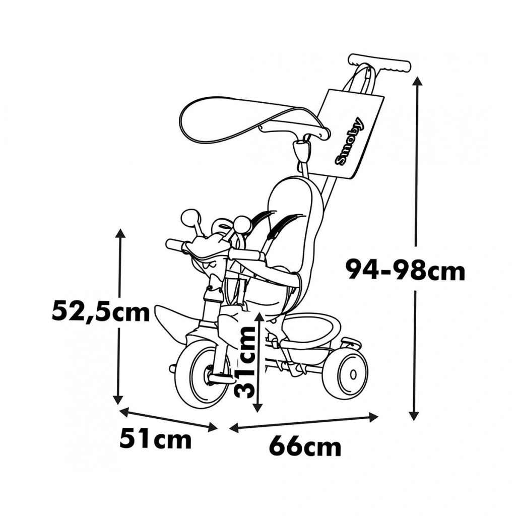 7600741503 Baby Driver Tricycle Grey - Görsel 4
