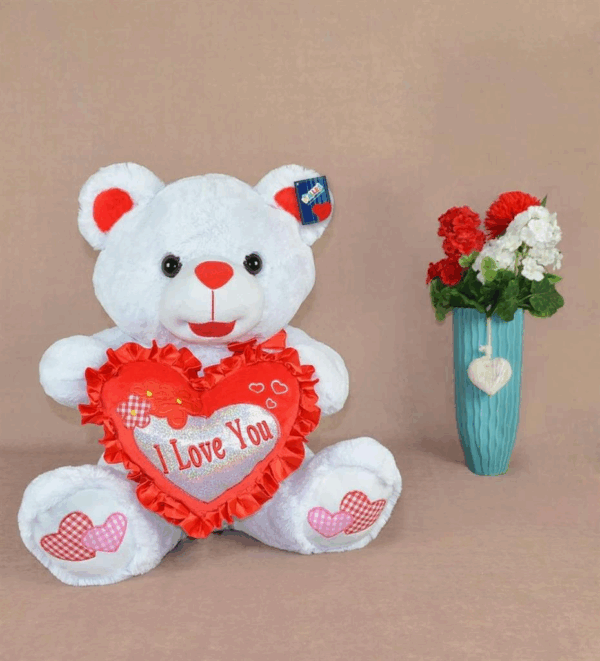 Çocuk 78628 PELUŞ KALPLİ AYI 60CM -HLY - Görsel 2