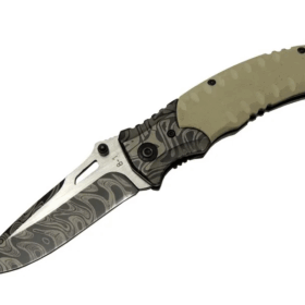 8-1 Damascus Kamp Çakı 20cm - Manuel, Kemerlikli
