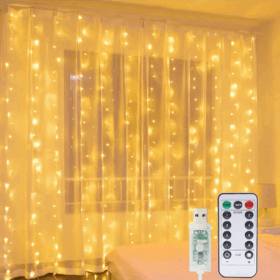 8 Fonksiyonlu Peri Perde Led Uzaktan Kumandalı Günışığı Perde Peri Led (3 Mt X 3 Mt)