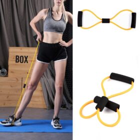 8 Şeklinde Direnç Bandı Yoga Plates Ve Vücut Geliştirme Egzersiz Bandı (K0)