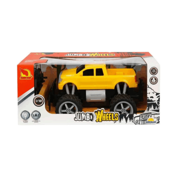Çocuk 80012 1:18 Uzaktan Kumandalı Jumbo Wheels Usb Şarjlı Araba - Görsel 3