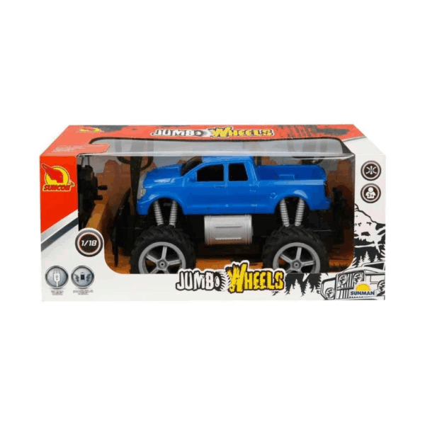 Çocuk 80012 1:18 Uzaktan Kumandalı Jumbo Wheels Usb Şarjlı Araba - Görsel 4