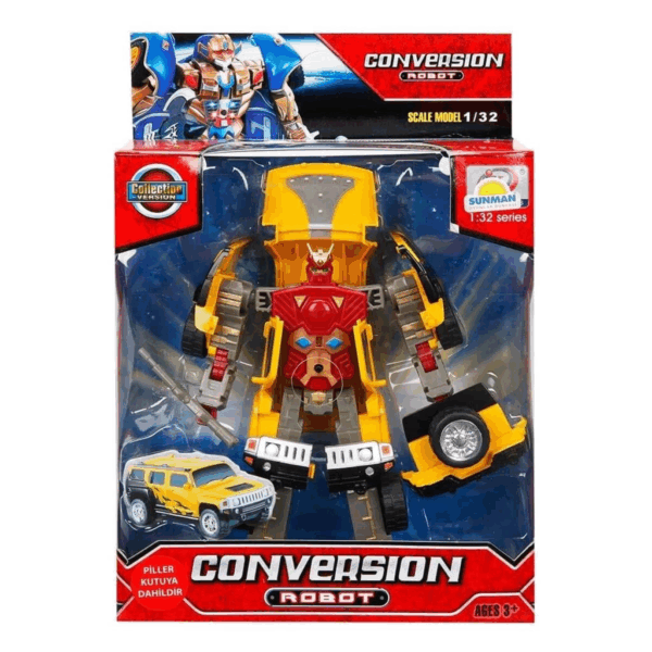81234 Sunman, 1:32 Sesli ve Işıklı Dönüşebilen Robot - Görsel 3