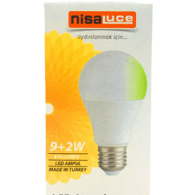 9+2W E27 BEYAZ-YEŞİL LED AMPUL (K0)