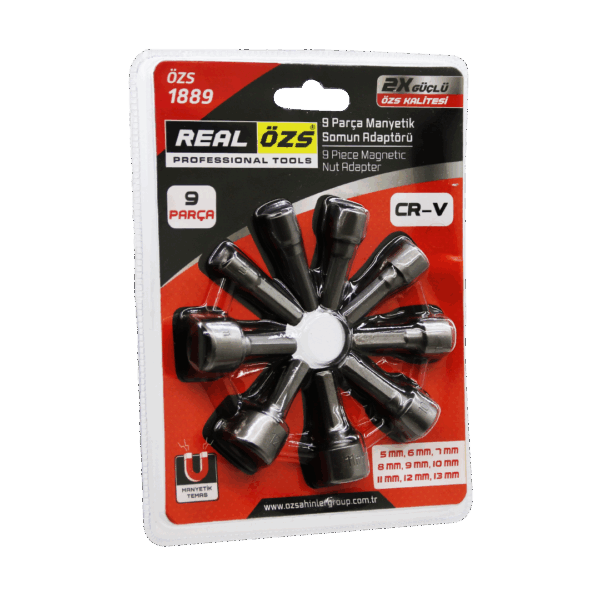 9  PARÇA   - 5-13 MM MANYETİK SOMUN SÖKME - ÇATI ADAPTÖRÜ (K0)