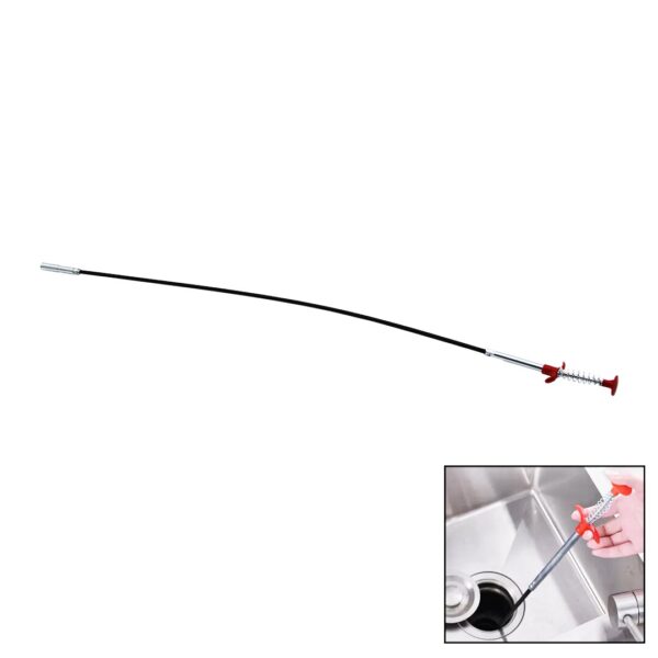 90 CM YAYLI LAVABO - GİDER TEMİZLEME KISKAÇ ÇUBUK (K0)