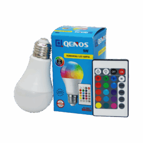 9W - E27 RGB - KUMANDALI LED AMPUL (K0)
