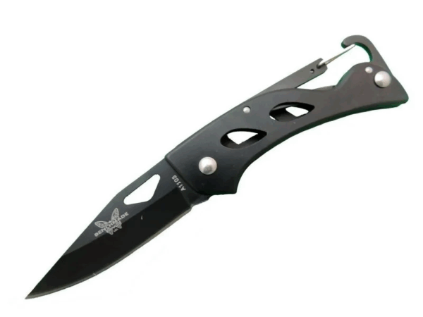 A1103b Siyah Kamp Çakı 15 Cm - Kancalı Metal Saplı