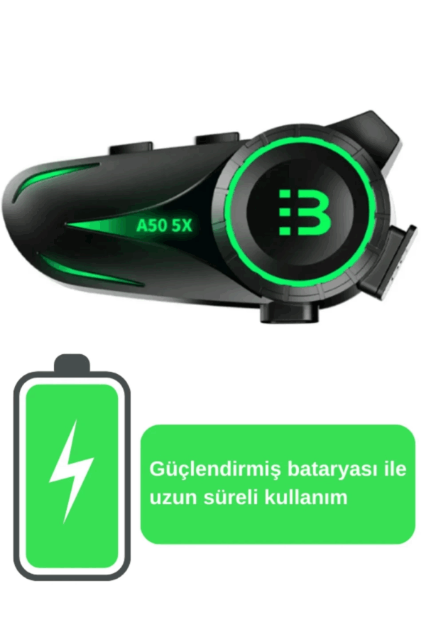 A50 5x Motor Kask Kulaklık Rgb Bluetooth Motosiklet Kulaklık Intercom 5 Kişi Eşleşme - Görsel 5