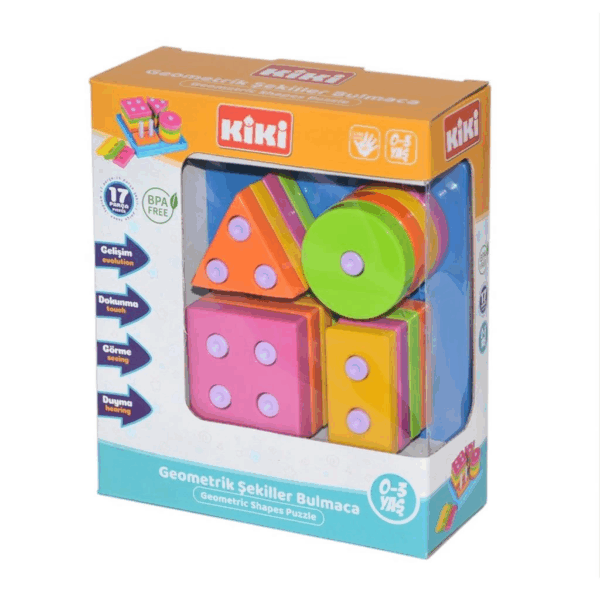 Çocuk AE-1410 Kiki Geometrik Şekiller Bulmaca 0-3 yaş