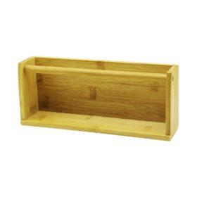 AHŞAP BAMBU  DUVAR RAFI   MIKNATISLI MONTAJ   10.2 X 25CM - Y: 5--6CM (K0)