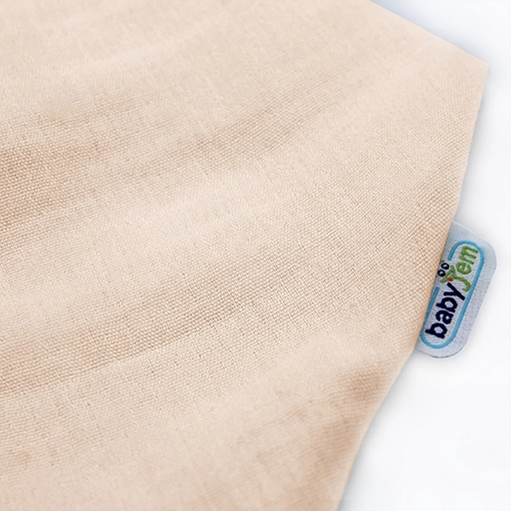 Ahşap Diş Kaşıyıcılı Bürümcük Müslin Önlük 736 Somon - Görsel 3