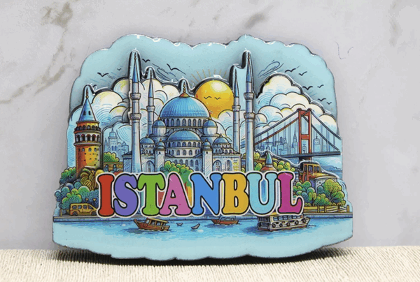 Ahşap İstanbul Temalı Magnet Alk4360