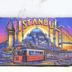Ahşap İstanbul Temalı Magnet Alk4363