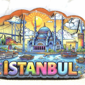 Ahşap İstanbul Temalı Magnet Alk4366