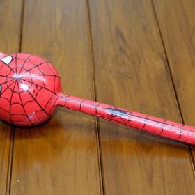 Ahşap Kedili Spiderman Marakas Tekli Polos:24