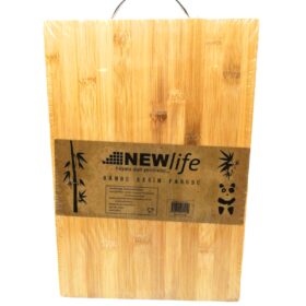 AHŞAP KOYU BAMBU KESİM PANOSU METAL KULPLU 22X32CM (K0)