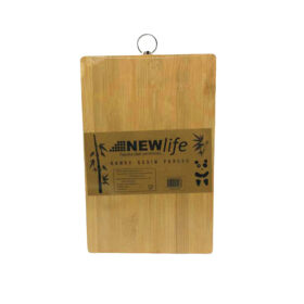 AHŞAP KOYU BAMBU KESİM PANOSU METAL KULPLU 18X28CM (K0)