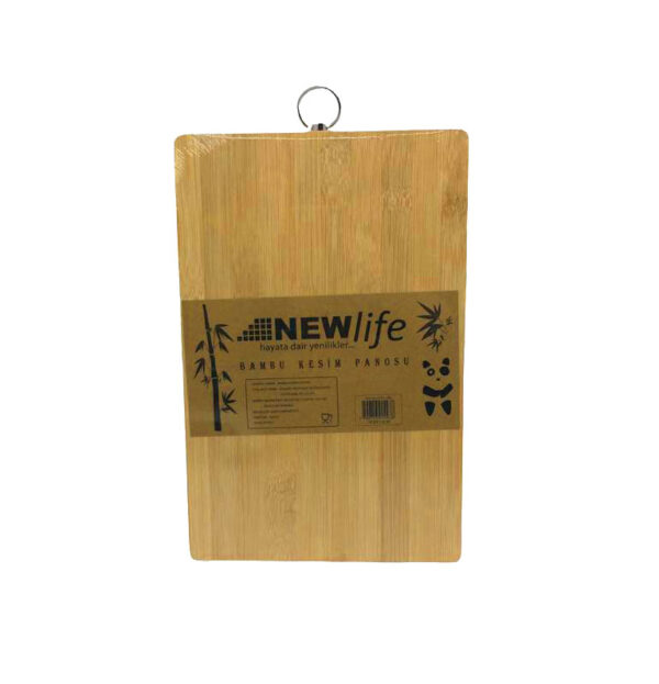 AHŞAP KOYU BAMBU KESİM PANOSU METAL KULPLU 18X28CM (K0)