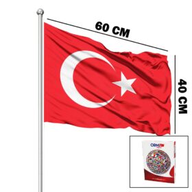 ALPAKA KUMAŞ TÜRK BAYRAK 40X60CM (K0)