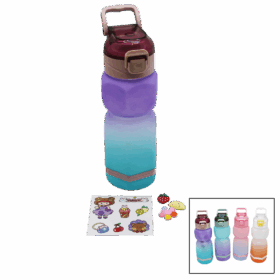 ALTIGEN RENKLİ PLS.SULUK MATARA PİPETLİ - KİLİTLİ KAPAK - TAŞIMA KULPLUSTİCKER HEDİYELİ760ML (K0)