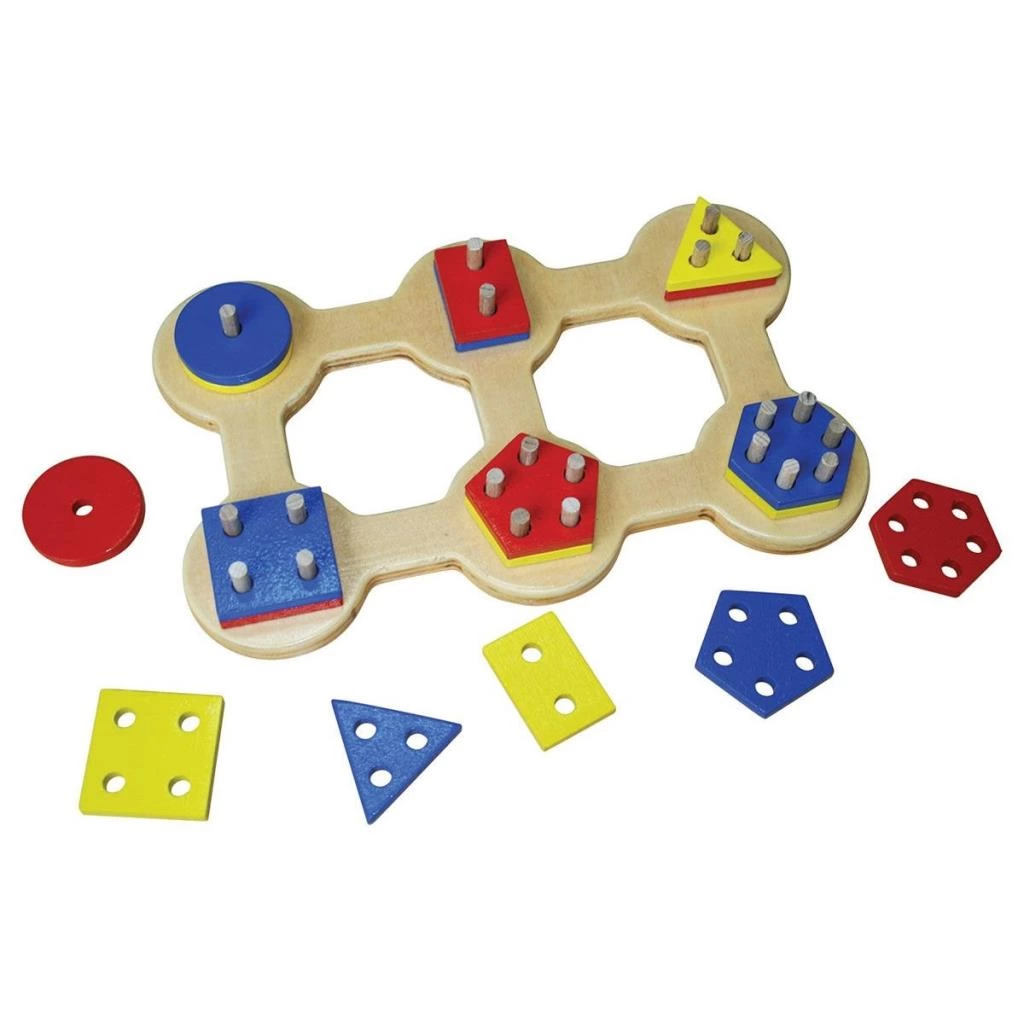 Altılı Geometrik Sök Tak - Çocuklar İçin Eğitici Geometrik Sök Tak Oyunu - Görsel 3