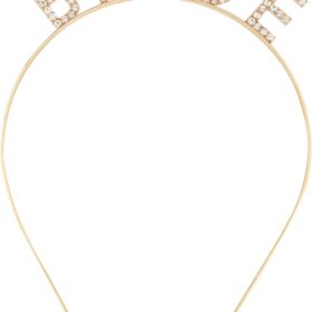 Altın Gold Renk Bekarlığa Veda Kristal Taş Bride Tacı İthal 16x10 cm (K0)