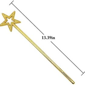 Altın Renk Yıldız Peri Asası Peri Değneği 34 cm 1 Adet (K0)