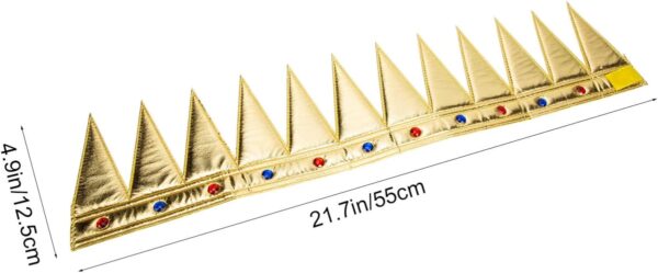 Altın Renk Eva Yumuşak Kral Kraliyet Tacı Yetişkin Çocuk Uyumlu 55 cm (K0) - Görsel 4