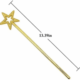 Çocuk Altın Renk Yıldız Peri Asası Peri Değneği 34 cm 1 Adet