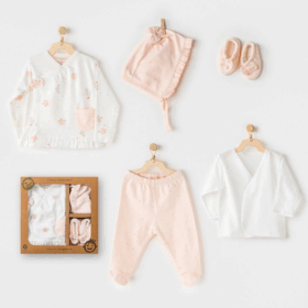 Andywawa AC24340 Hiding Rabbits 5 Parça Hastane Çıkışı Salmon