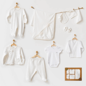 Andywawa AC25281 Natura Wawa Organic Gots 10 Parça Hastane Çıkışı Ekru