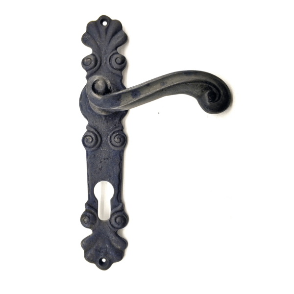 Antika Tarz Dekoratif Pirinç Okyanus Yale Kapı Kolu - 230x46 Mm, Oksit