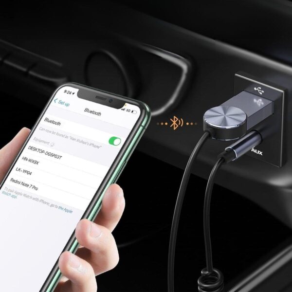 Araba için Bluetooth Aux Alıcısı Wireless Araç Kiti (K0) - Görsel 4