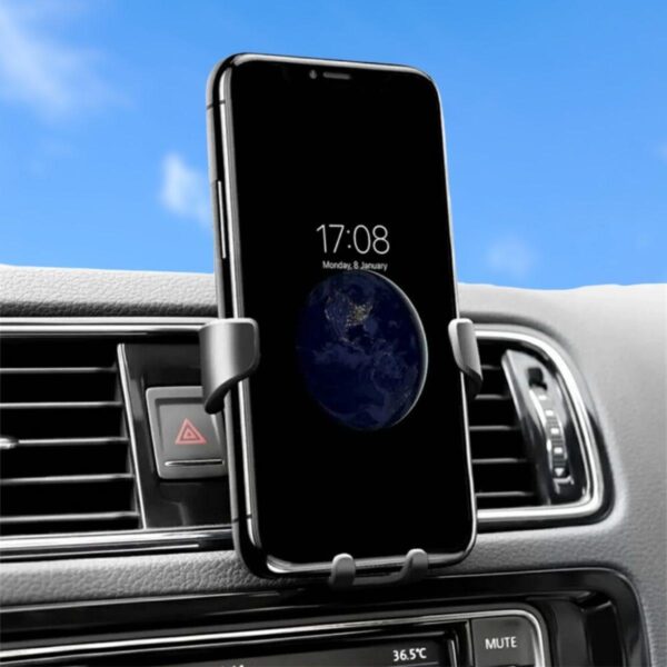 Araç İçi Klima Izgarasına Takılabilen Plastik Oto Telefon Tutucu Gravity (K0) - Görsel 2