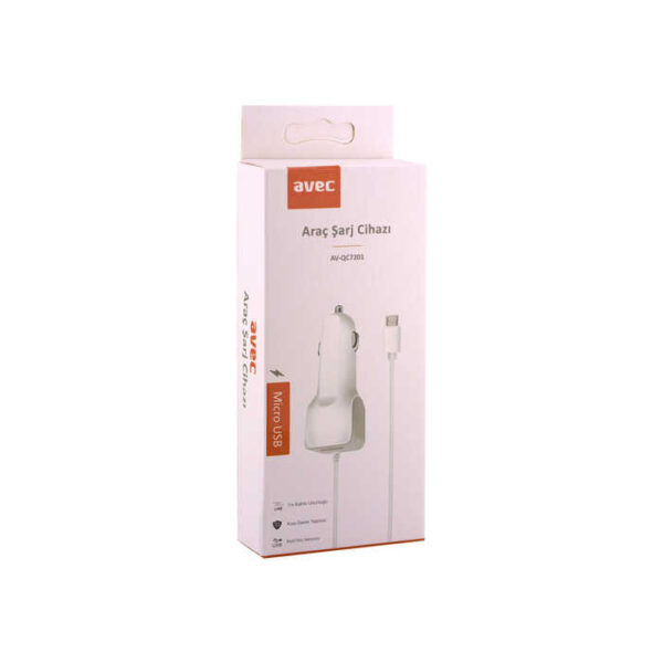 AV-QC7201 MICRO USB ARAÇ ŞARJ CİHAZI (K0) - Görsel 2
