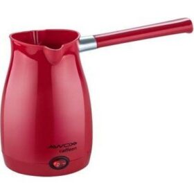 AWOX CAFFEEN  KIRMIZI  ELEKTRİKLİ CEZVE  TÜRK KAHVESİ  MAKİNESİ  PLASTİK   ÇİFT AĞIZ   0.4LT - 5 FİNCAN   1000W (K0)
