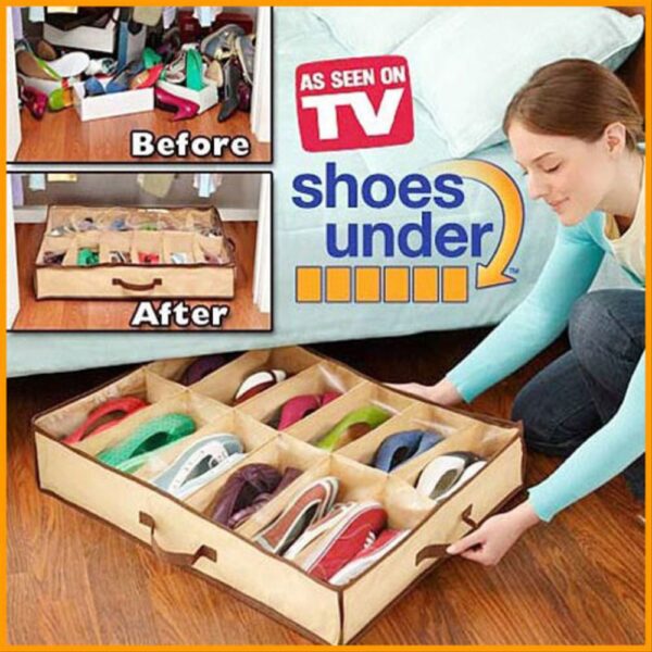 Ayakkabı Saklama Çantası 12 Bölmeli Shoes Under (K0)