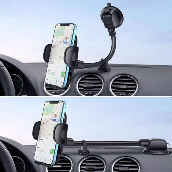 Ayarlanabilir Vakum Kilitli Cam Ve Torpidoya Takılabilen Telefon Tutucu (K0) - Görsel 5
