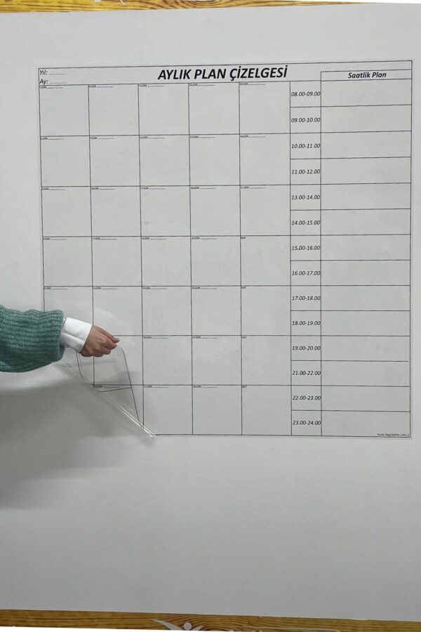 Aylık Planlayıcı Manyetik Duvar Stickerı Takvim Plan Çizelgesi (K0) - Görsel 4