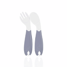 BabyJem Açılı Mama Kaşık Çatal Takımı 703 Gri